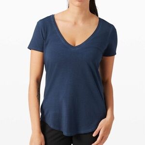 Lululemon Love Tee *Fade Sublimado Pigment Dye True Navy Sz 2
